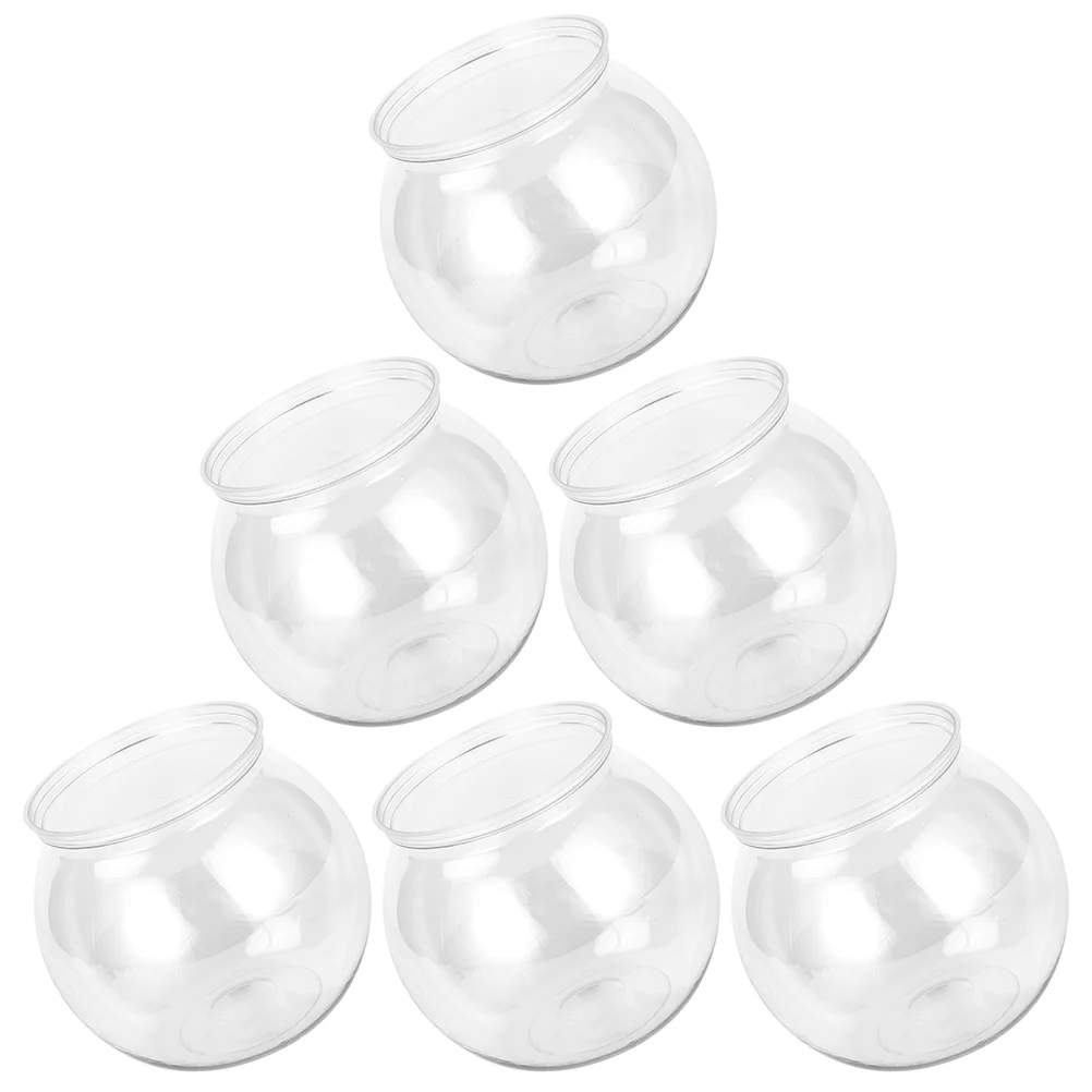 

Planter Table Centerpiece Round Fish Tank Clear Plastic Containers Portable Bowl Glass tanks
