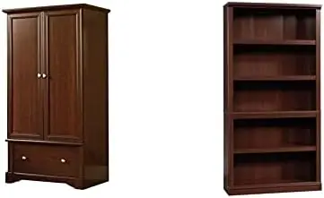 

Armoire, Select Cherry Finish & Select Collection 5-Shelf Bookcase, Select Cherry Finish
