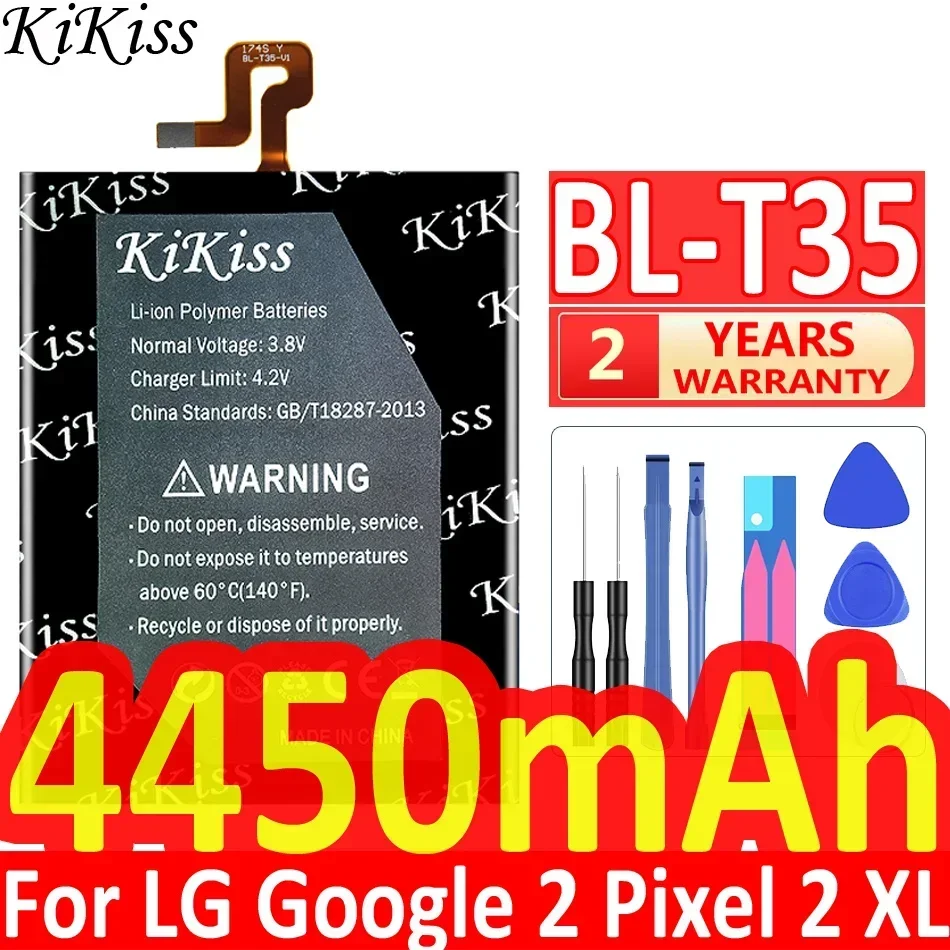 Мощный аккумулятор KiKiss 4450 мАч BL-T35 для мобильного телефона LG Google 2 Pixel XL