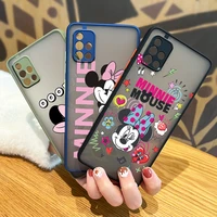 mickey mouse minnie lovely for samsung galaxy a72 a52 a71 a51 a70 a32 a21s a03s a02s a12 4g 5g frosted translucent phone case