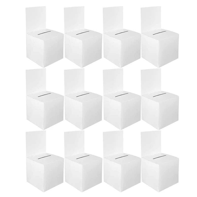 

12 шт., картонные урны для сдачи денег, 6X6X6 дюймов