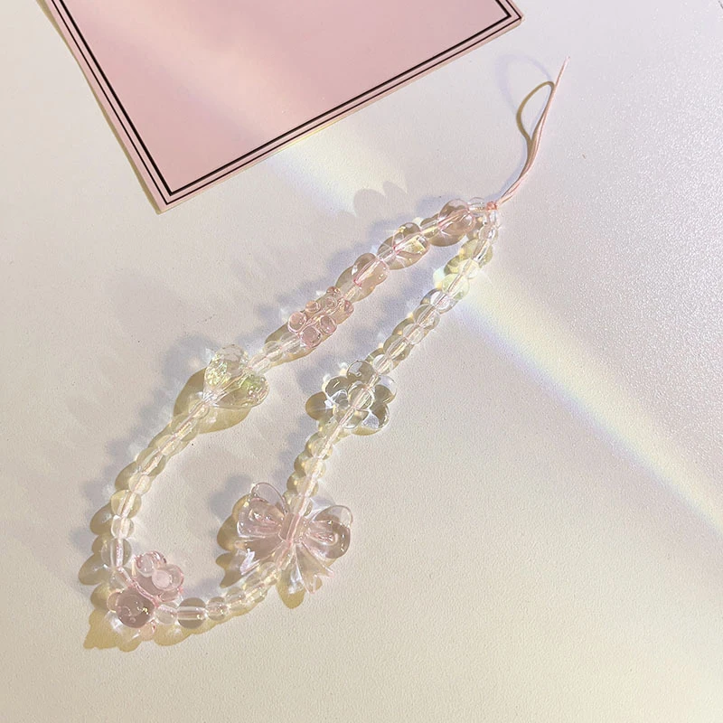 Цепочка для телефона с милым медведем бабочкой цветком модная подвеска ремешка