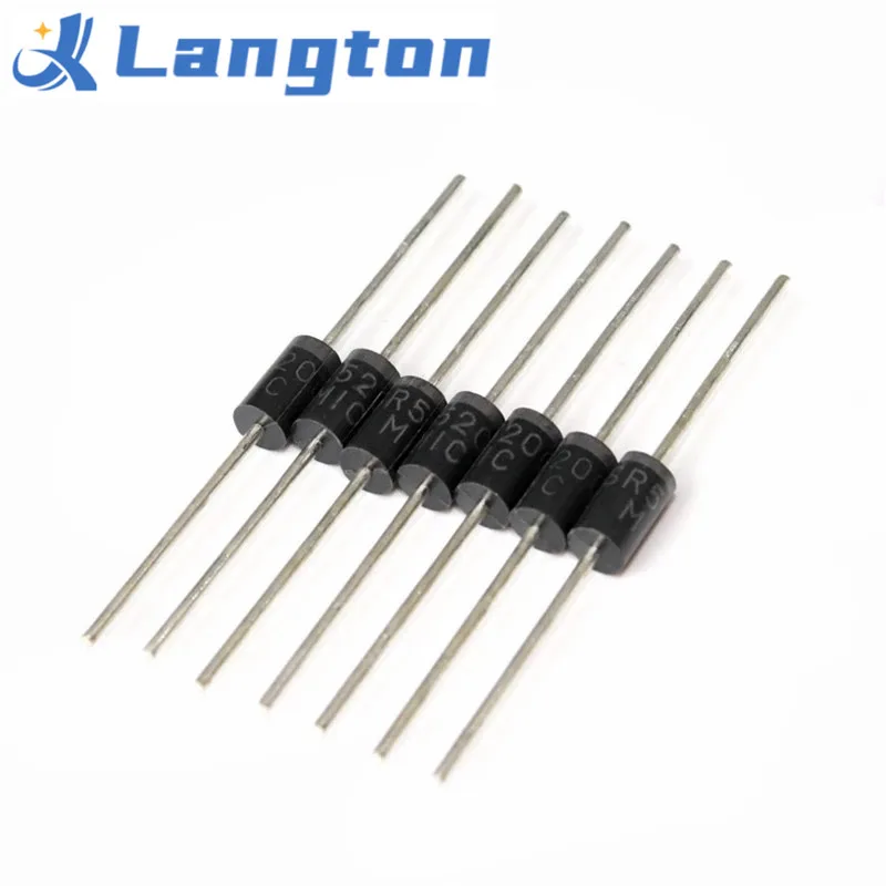 10 шт./партия, выпрямительный диод Шоттки SR5200 SB5200, 5 А, 200 в