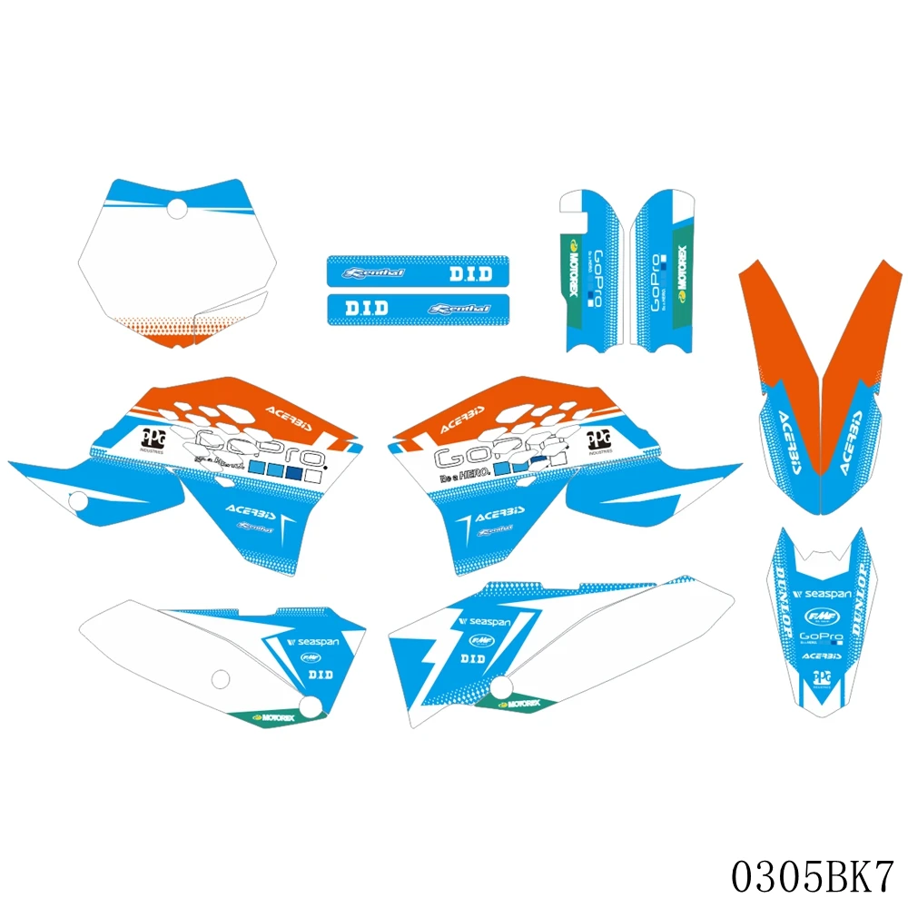 

Full Graphics Decals Stickers Motorcycle Background Custom Number Name For KTM SX 65 SX65 2009 2010 2011 2012 2013 2014 2015