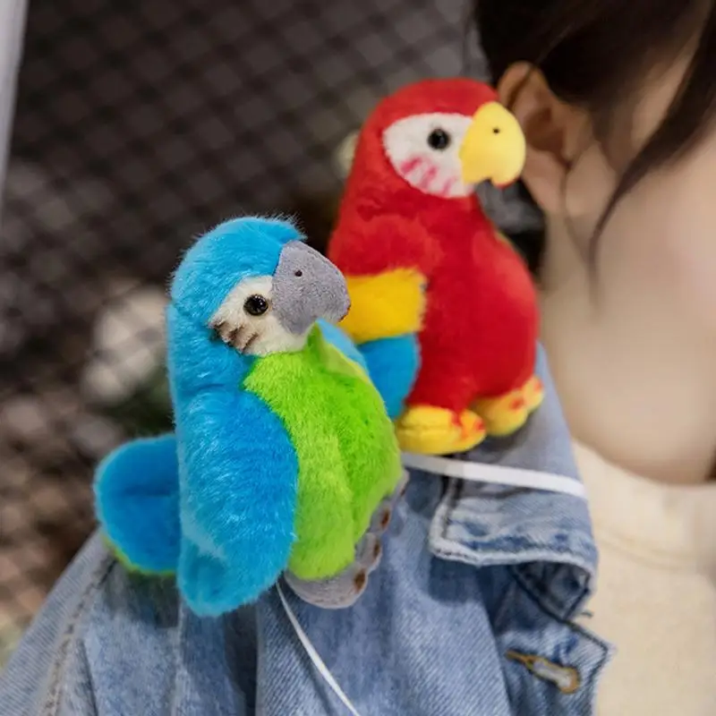ulation papugi pluszowe zabawki imitacja ptaka dekoracja wypchane zwierzę pluszowa puszysta papuga do domowych biura salon