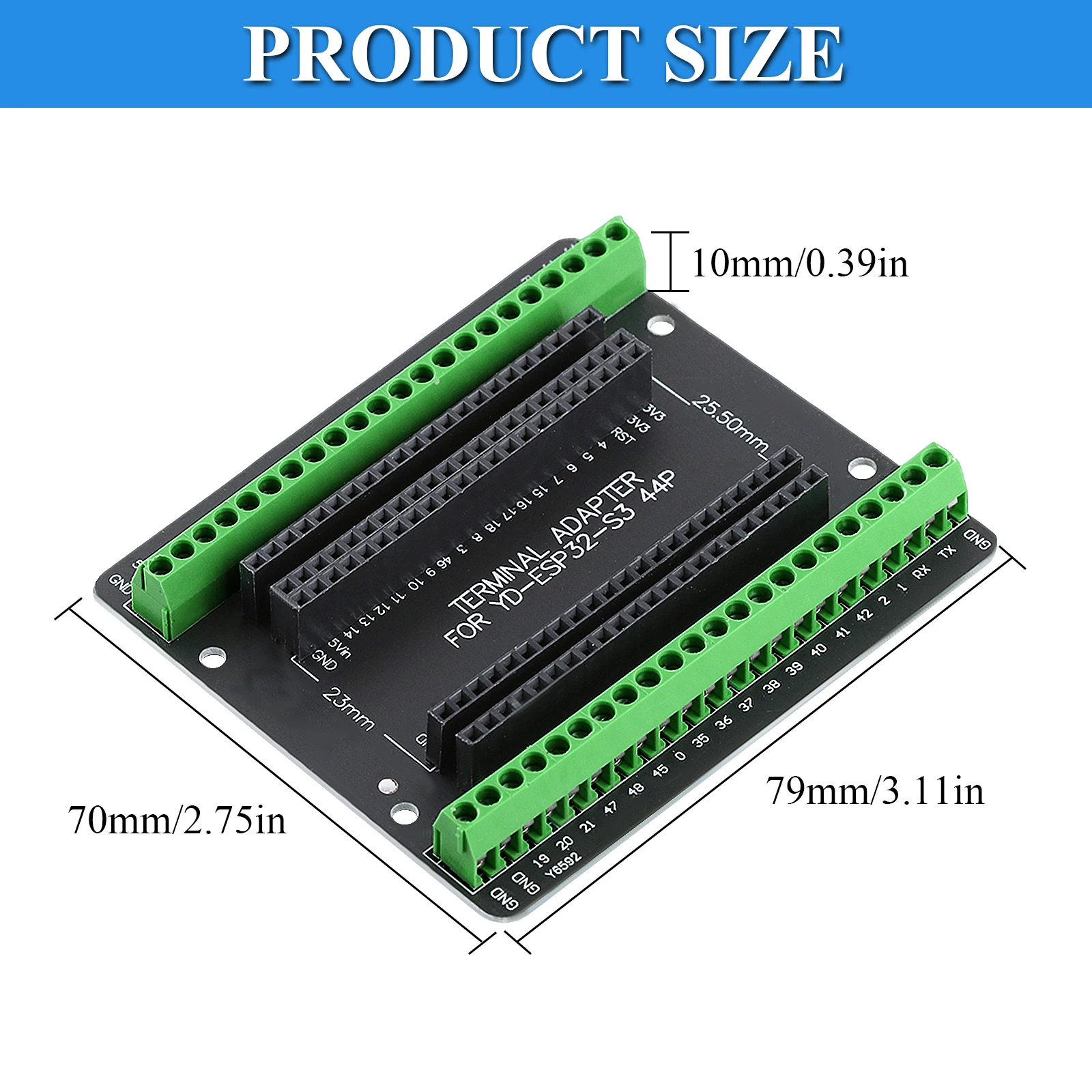 Модуль Wi-Fi и Bluetooth 2.4G MCU ESP32-S3WROOM1 N16R8 44Pin Type-C, плата разработки ESP32-S3 с комплектом адаптеров расширения (art.: 3920cd7fe64d3) - 3920cd7fe64d3