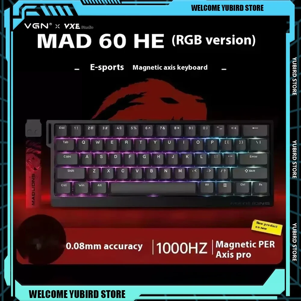 VGN VXE MADLIONS Mad60/68HE Магнитная механическая клавиатура с возможностью горячей замены