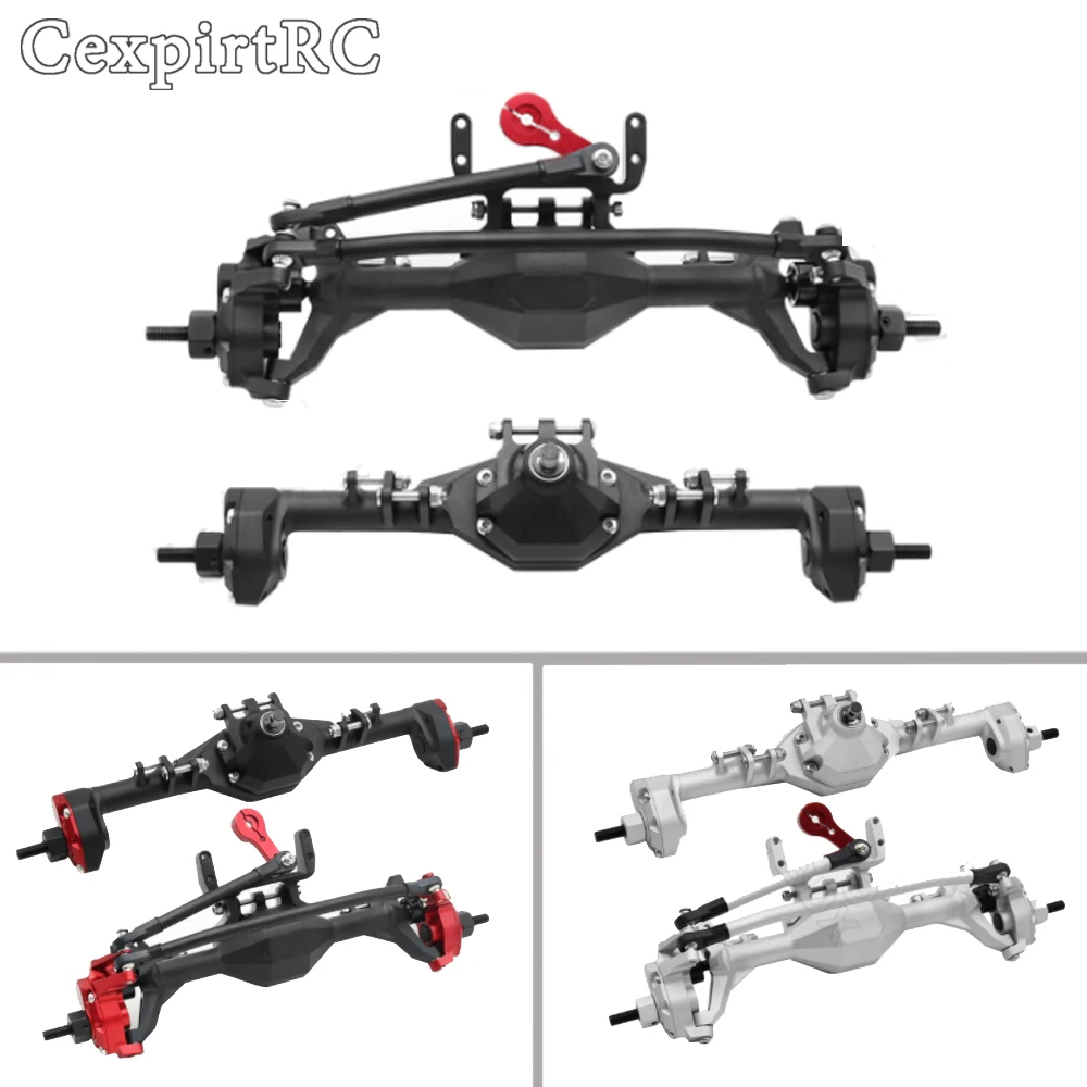 

CNC Front Rear Portal Axle Machined Aluminum Integrated Anodized for 1/10 RC Crawler Car Axial SCX10 II RGT 86100 Redcat GEN8