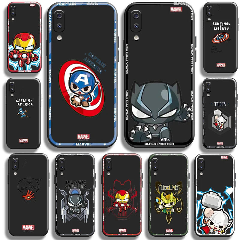 

Cartoon Marvel Avengers for Samsung Galaxy A20 A20S Phone Case Back TPU Liquid Silicon full Protection Shockproof Carcasa Cases