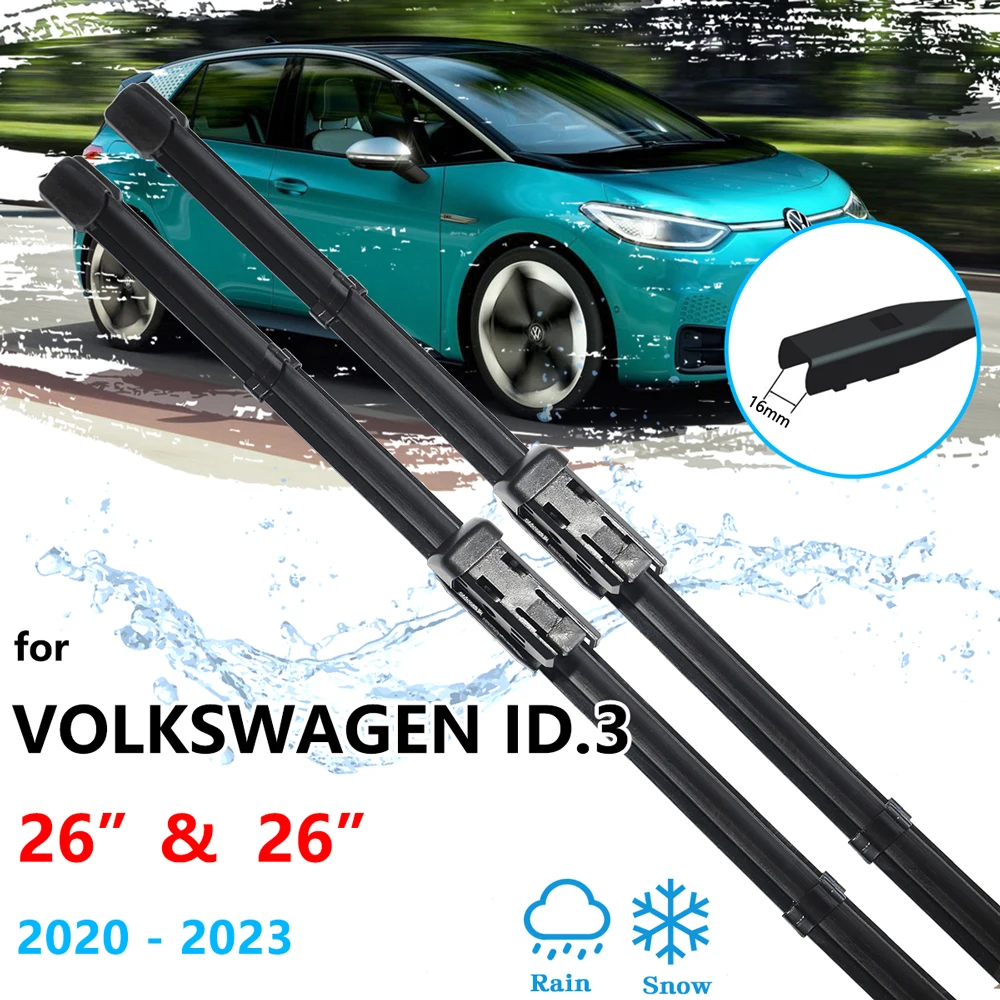 

For VW Volkswagen ID.3 Cupra Born 2020 2021 2022 2023 Wiper Blades Cleaning Window Windshield Windscreen Brushes Car Accessories