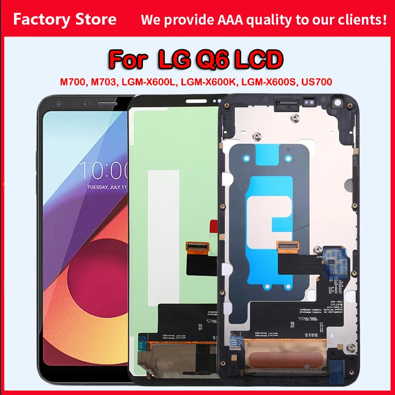 

5,5 ''оригинальный для LG Q6 M700 M703 LGM-X600L LGM-X600K US700 ЖК-дисплей + LGM-X600S с