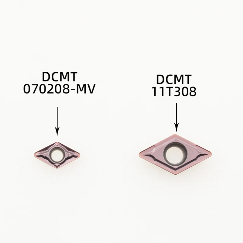 Фото Твердосплавные вставки DCMT DCMT070204 DCMT070208 DCMT11T304 DCMT11T308 MV Токарная вставка Лезвие токарного станка с ЧПУ для нержавеющей стали №4