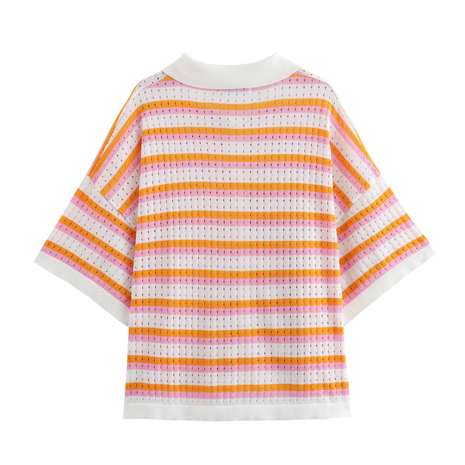 Женский повседневный вязаный комплект в полоску