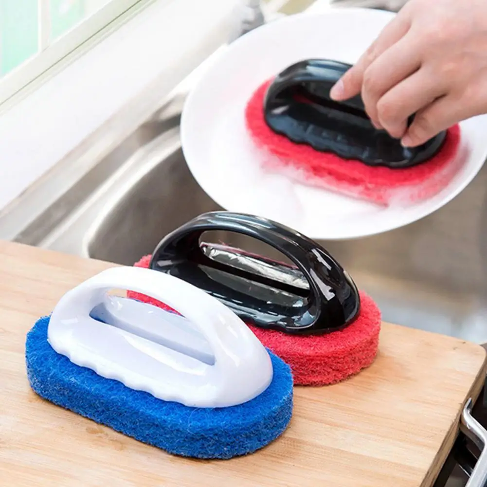 

Sponge Brush Eco-friendly Anti-scratch Plastic Kitchen Cleaning Sponge Brush for Home
