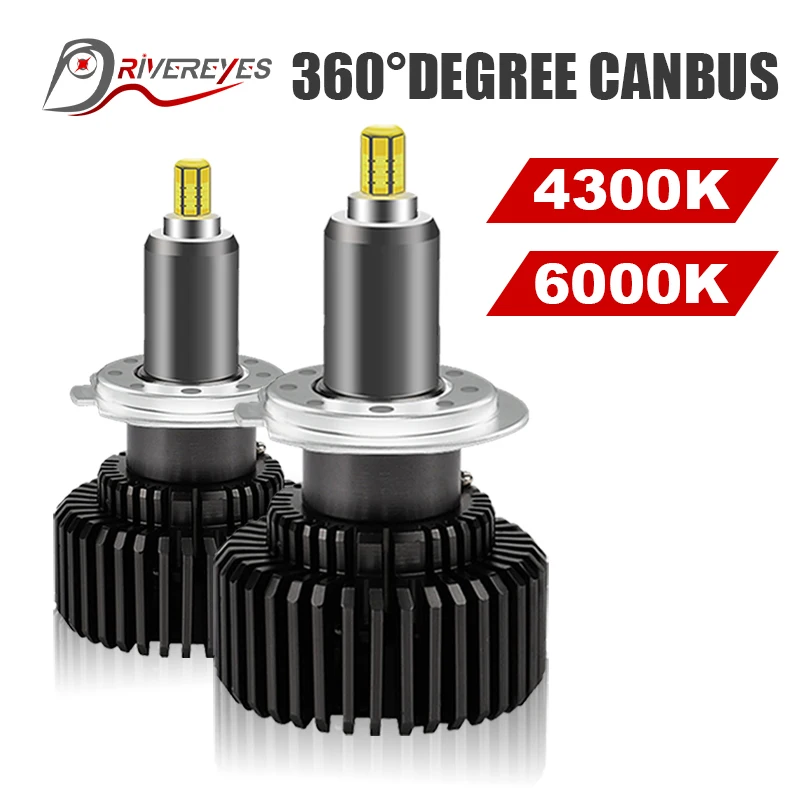 

360 H7 LED Headlight For Car Canbus 200W 30000LM H1 H8 H9 H11 9005 9006 9012 High Power Turbo Fog Lamp Auto Light Bulbs