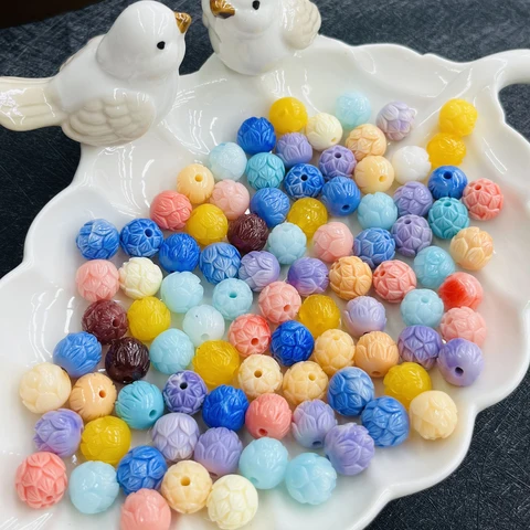 Натуральные коралловые бусины 11 мм, 100 шт.