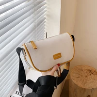 solid color pu leather crossbody bags for women 2021 new travel fashion simple shoulder simple bag ladies cross body bag