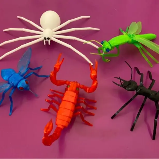 

Build Bug Kit 3D Print Soft Ant Fly Praying Mantis Scorpion Spider for Kids fun
