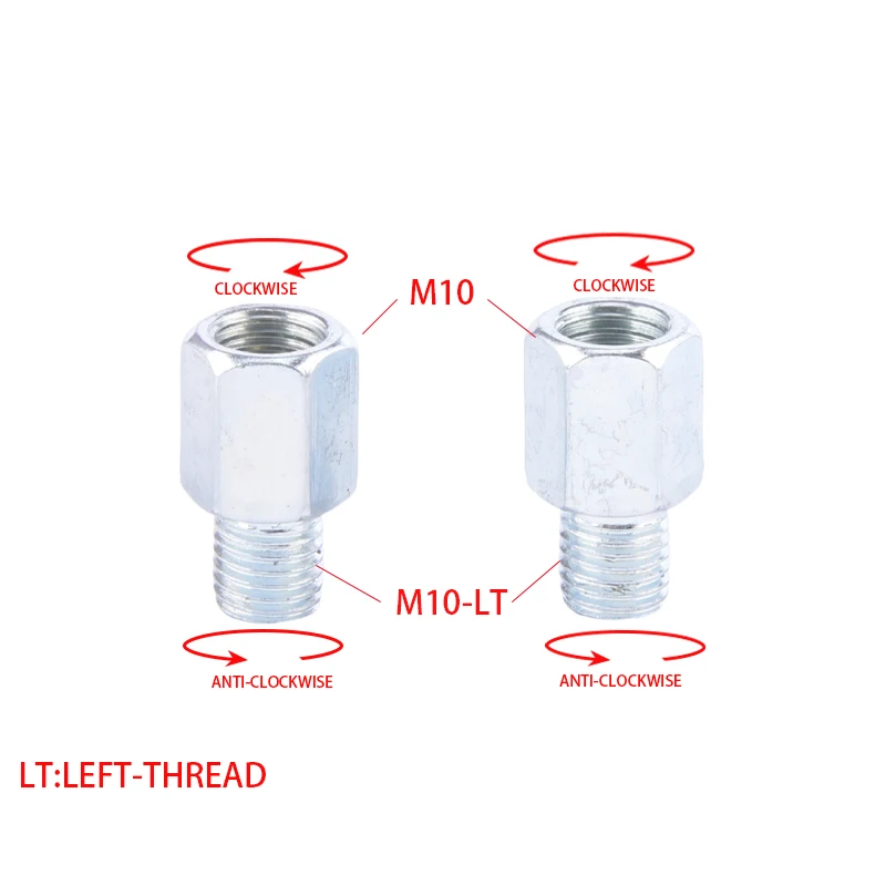 

2 шт. пара адаптеров для заднего зеркала мотоцикла скутера M10 M8 8 мм против часовой стрелки правая и левая резьба сменный винт соединительная гайка