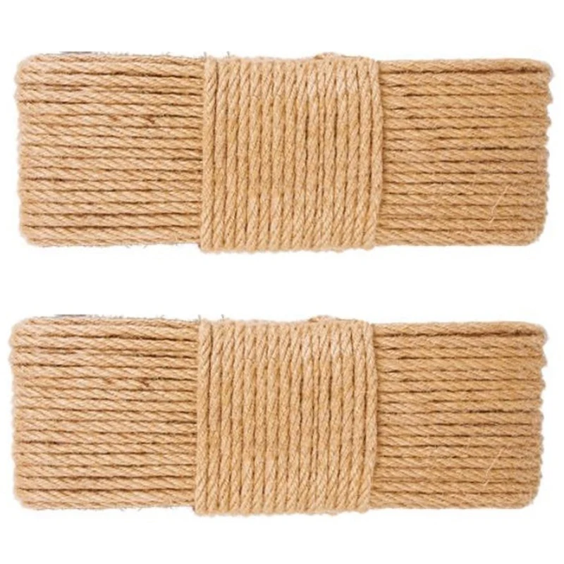

2 шт. 20 м 6 мм пеньковая веревка декоративная пеньковая веревка сизальная веревка толстая и тонкая джутовая веревка ручной работы «сделай са...