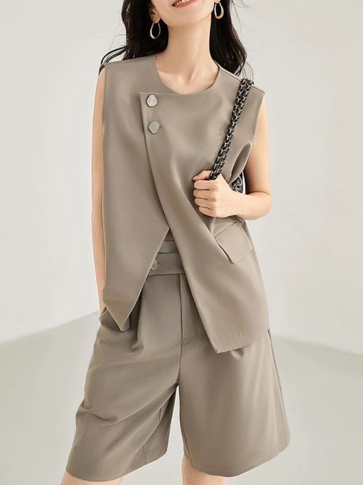 

Summer Sets Womens Outfits Casual Loose Slim Vest Shorts Two Piece Set Fashion Ladies Two Piece Set Outfits Urban Women Outfits