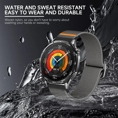Нейлоновый ремешок для Samsung Galaxy Watch 7 6 5 4  Huawei Watch GT5 3 4 Pro