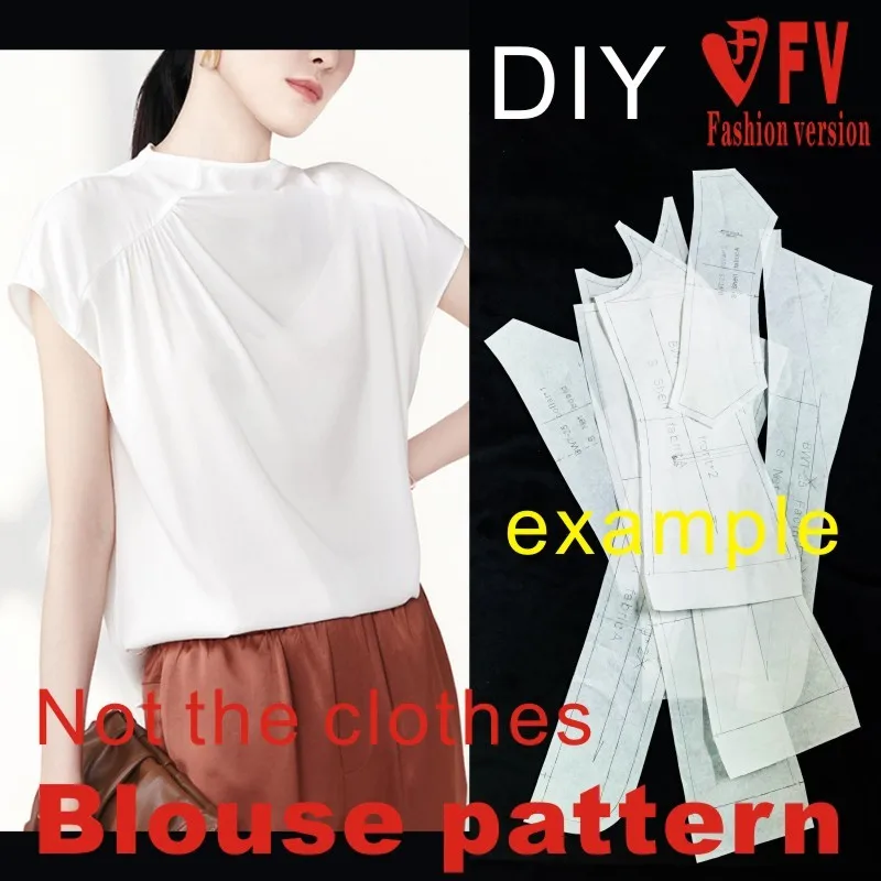 

Женская одежда с рисунком, дизайнерская нишевая рубашка с воротником-стойкой, строченный дизайн, рисунок 1:1, реальный рисунок