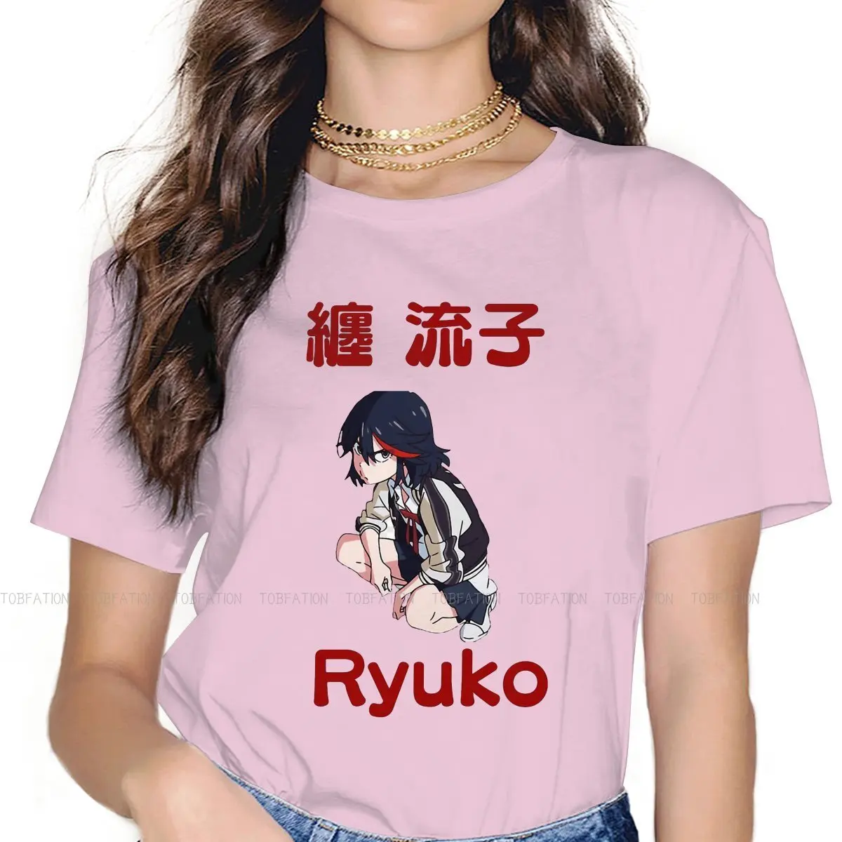 

Простая и удобная футболка 5XL Kill La Kill, забавные боевые фантазийные креативные топы, Повседневная футболка, женская футболка специально