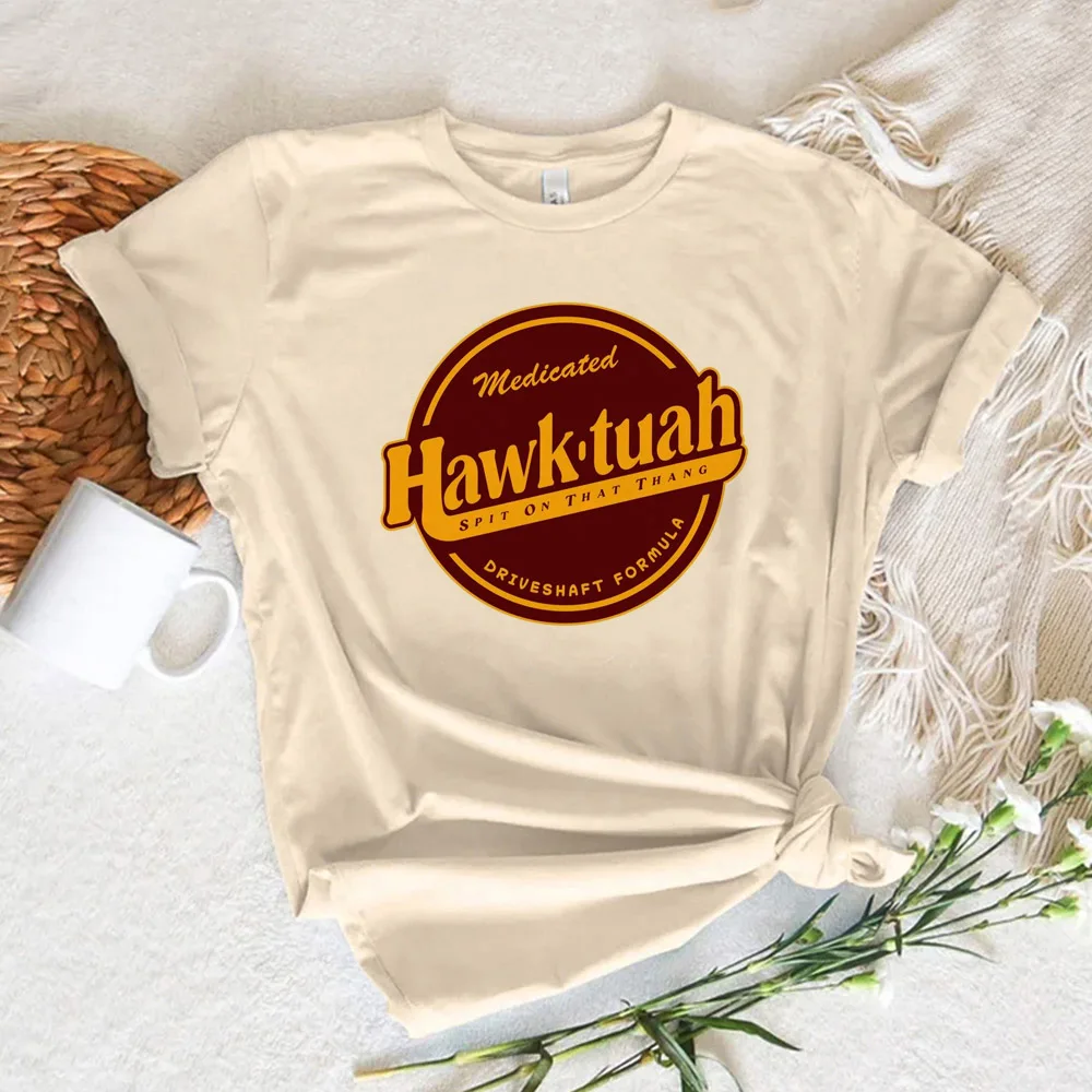 Топ Hawk Tuah женская дизайнерская забавная футболка с графическим рисунком одежда
