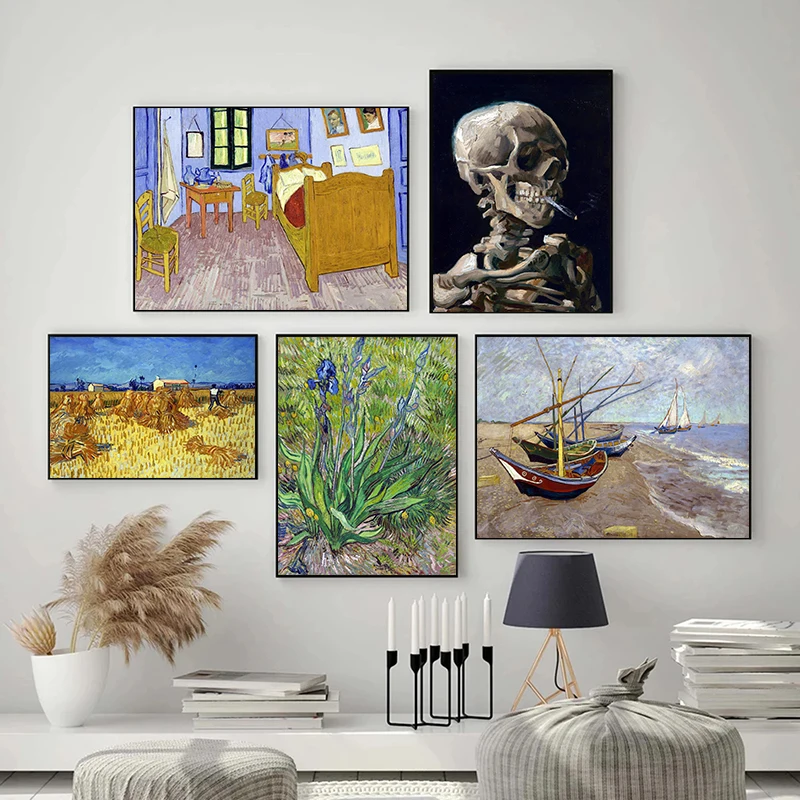 

Famous Paintings Wall Art Van Gogh Print Painting Poster Starry Sky Art Prints Magazine Picture Nordic Posters Living Room Decor