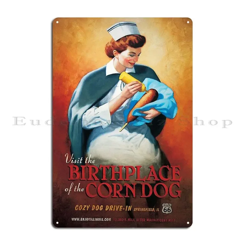 Металлическая вывеска Рождение кукурузной собаки таблички для кинотеатра