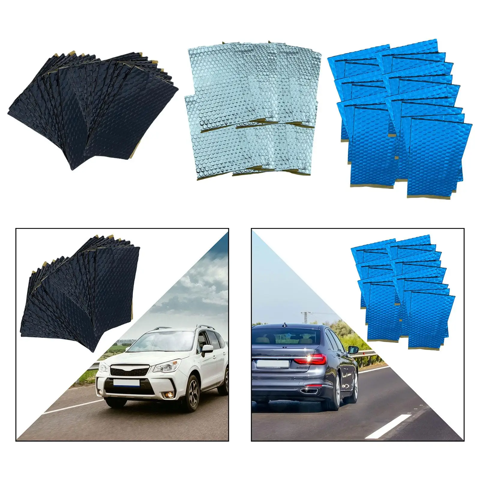 20x автомобильный звукоизоляционный коврик звуковой глушитель противодоска для
