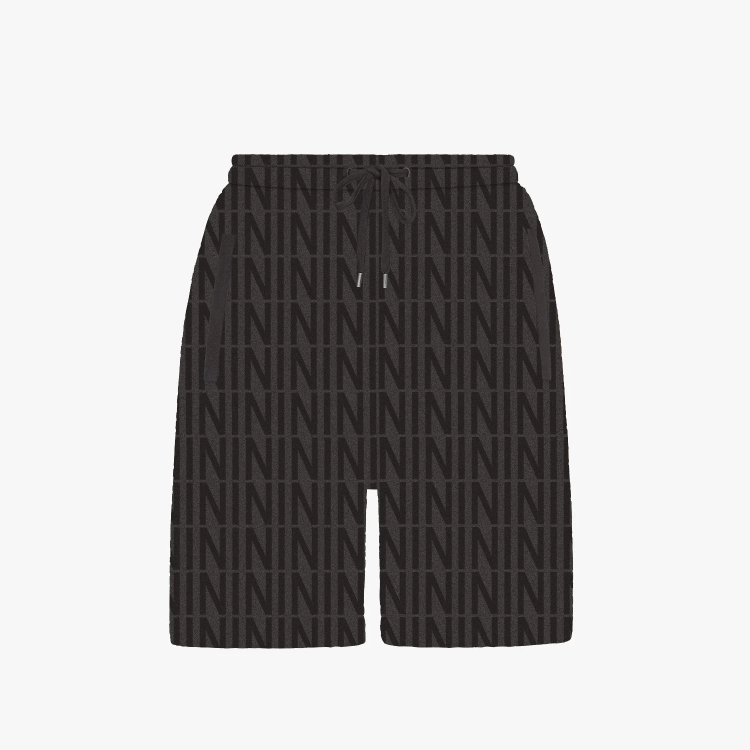 

NIGO Lace-up Logo Flocked Shorts Pants #nigo4784