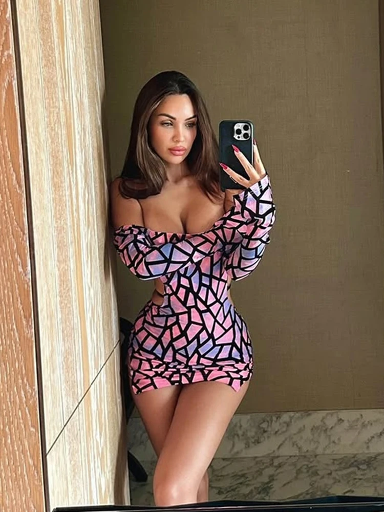 CNYISHE облегающее вечернее платье с геометрическим вырезом и открытой спиной