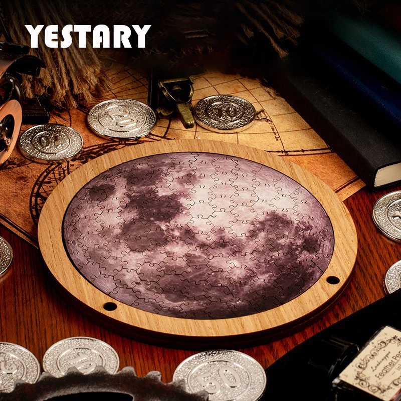 

YESTARY Moon 3D Wooden Puzzle Toys Brain Tease Jigsaw Puzzle Toys Board Games High Difficulty Tangram Puzzle Toy For Adults Gift