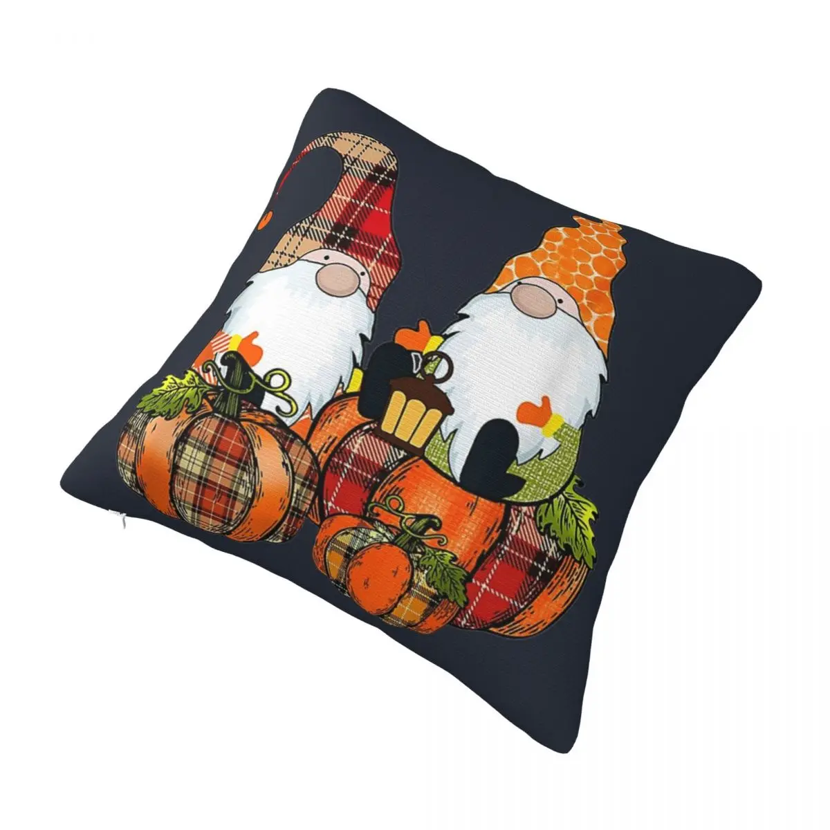 

Квадратная наволочка в виде тыквы гномов на Хэллоуин, День благодарения, подушка из полиэстера, декоративная Удобная Декоративная Подушка на молнии для домашнего дивана