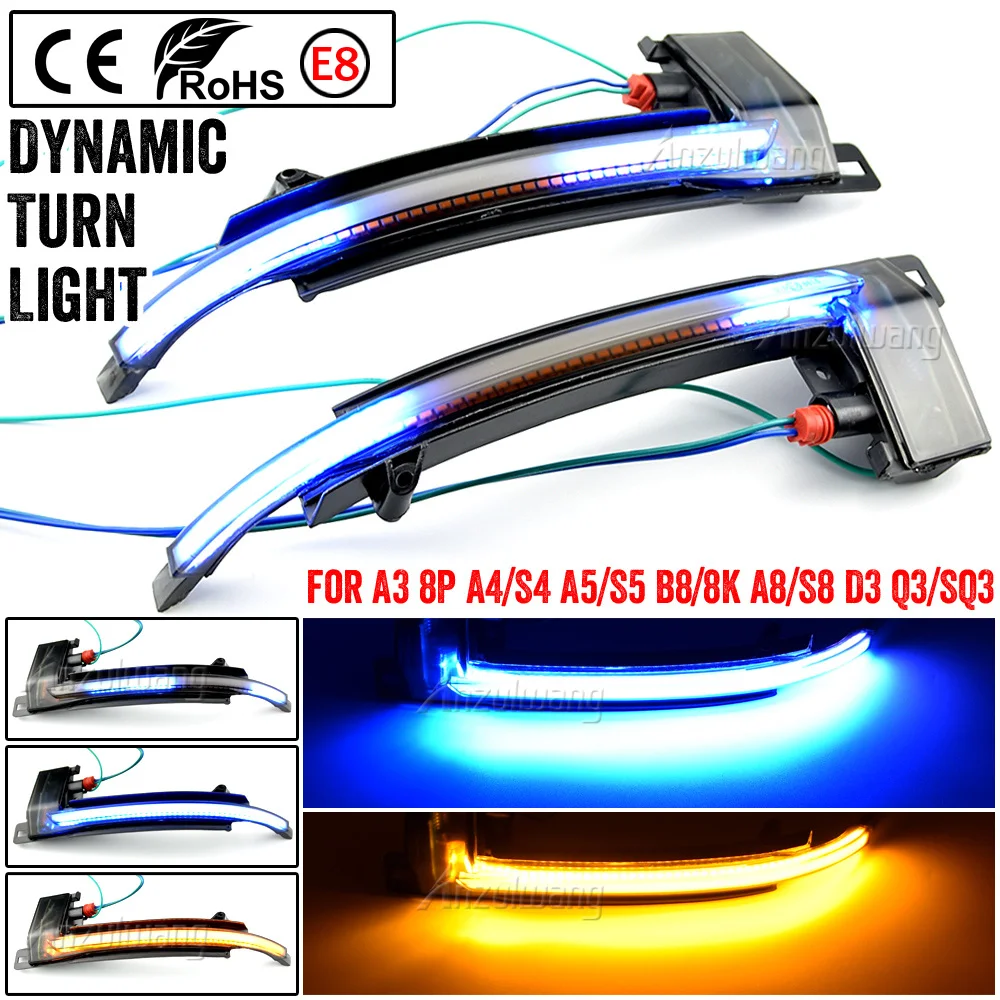 2 шт. динамический указатель поворота светодиодный индикатор бокового зеркала
