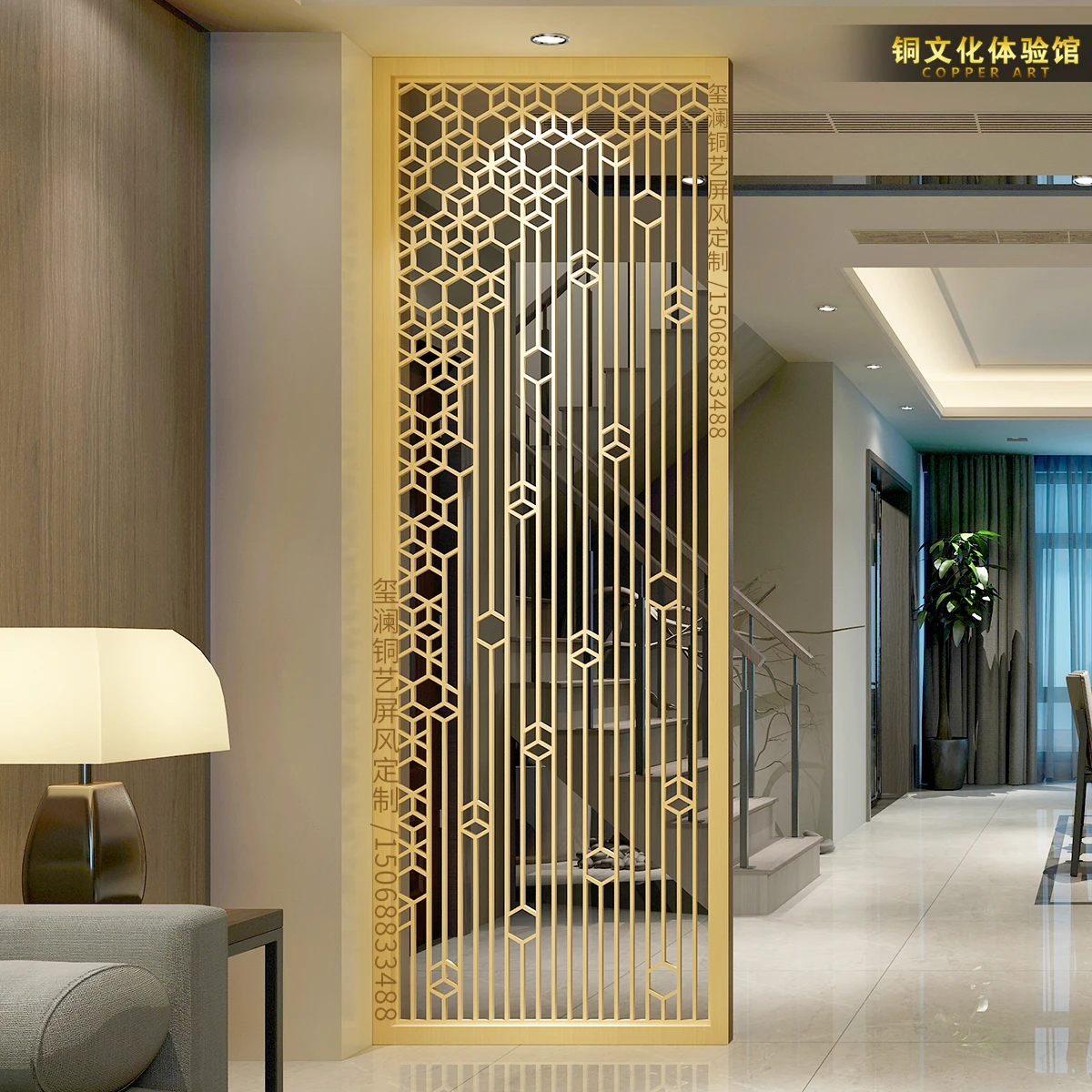 

Partition Screen Custom Partition Postmodern Style Light Luxury Aluminum Carved Lattice Background Room Decor