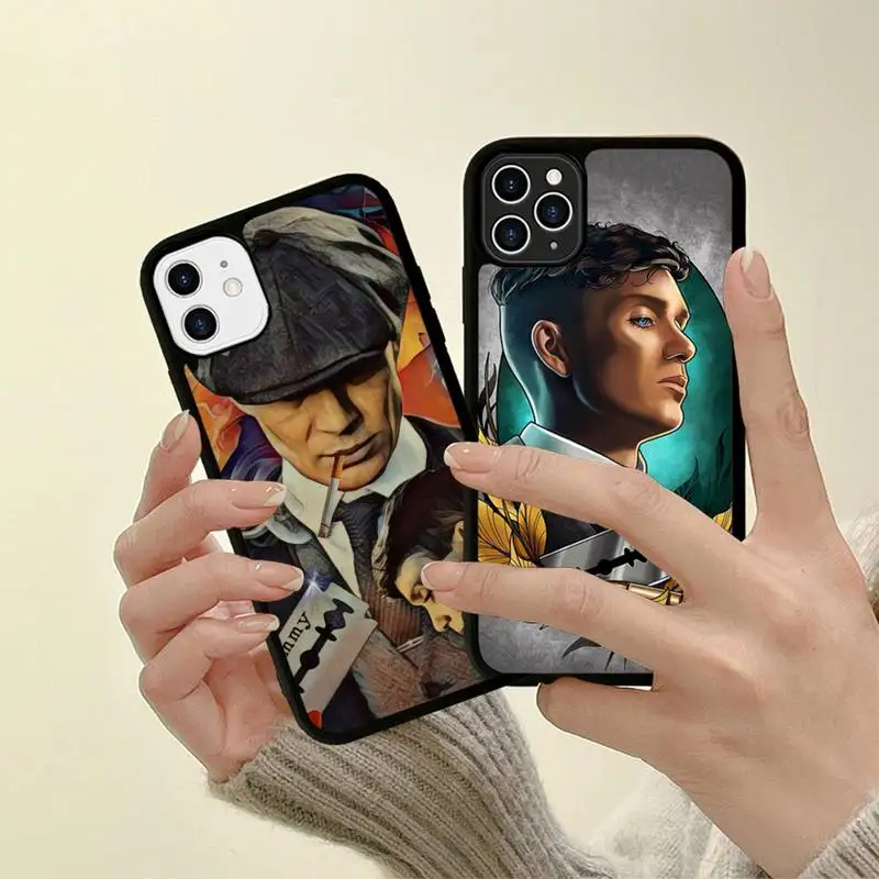 

Peaky Blinders Thomas Shelby Lambskin Phone Case Silicone PC+TPU Case for iPhone 11 12 13 Pro Max 8 7 6 Plus X SE XR Hard Fundas