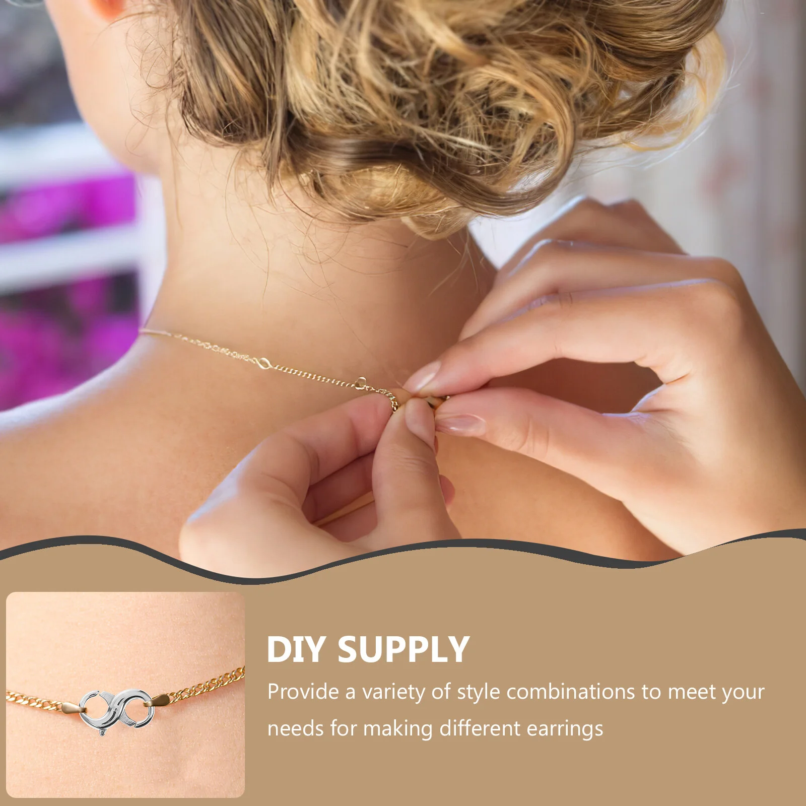 2 Pcs Set Bracelet Accessories Jump Rings Jewelry Making Pendant DIY Accessory Titanium Steel Lobster Clasps Supplies