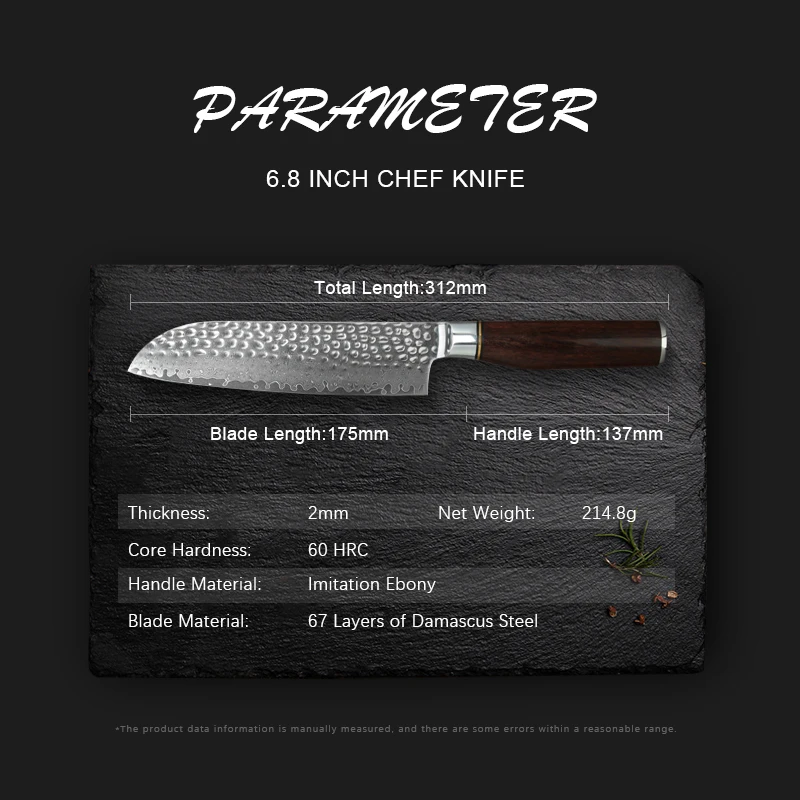 Damascus Knives Japanese Kitchen Knife Vg10 67 Layers High Quality Cleaver Slicing Boning Knife Chef's Chopper Cooking Tool images - 6