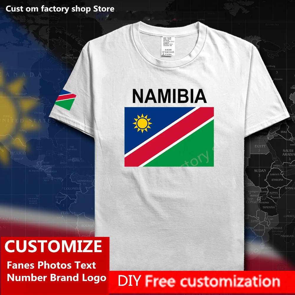 

NAMIBIA T shirt Custom Jersey Fans DIY Name Number Brand LOGO High Street Fashion Hip Hop Loose Casual T-shirt NAM Namibian
