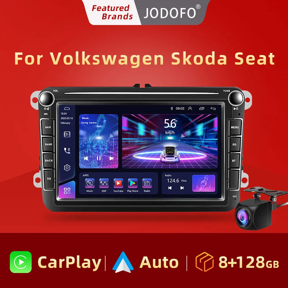 JODOFO AI Voice Carplay 2 din Android Radio Car Multimedia P