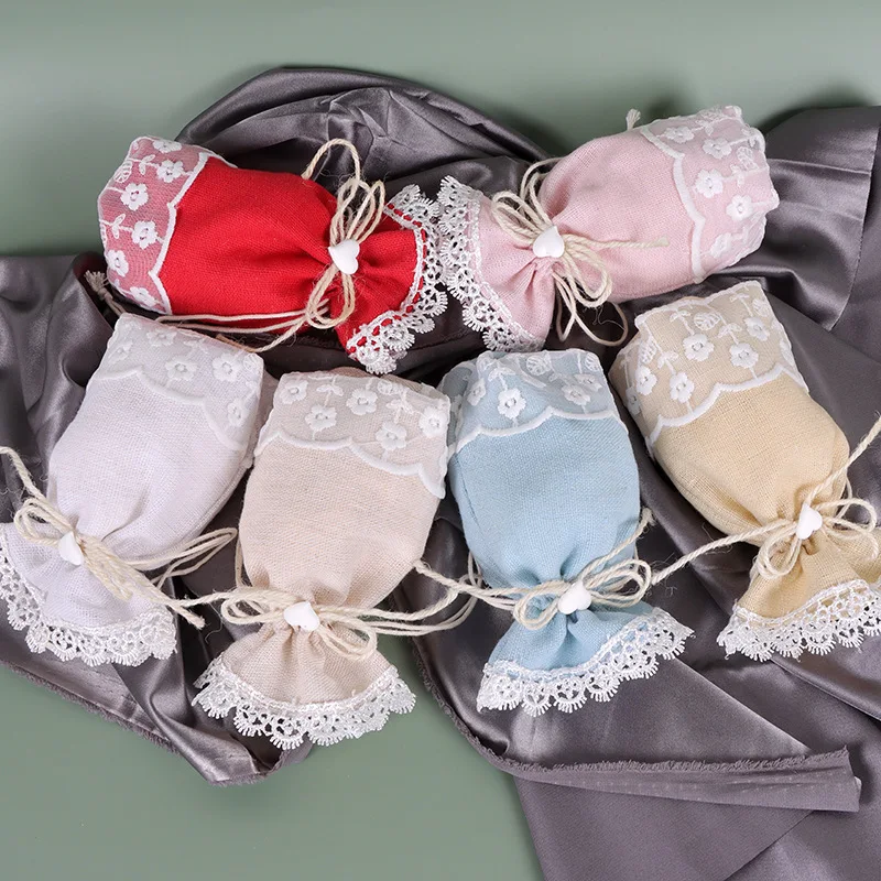 

10pcs Packaging Gift Bags Cloth Gift Bag High Quality Thickened Drawstring Candy Dragee for Wedding Craft Packages Flower Box