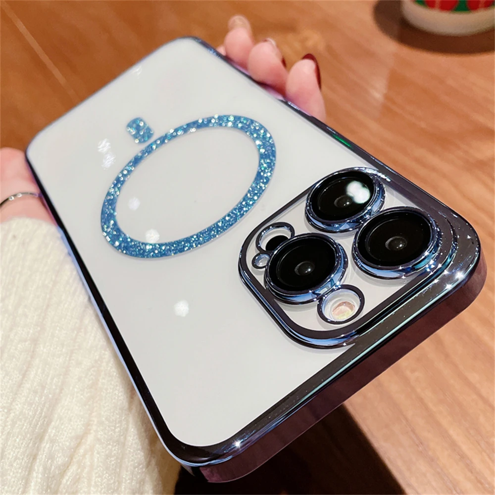 

Магнитный прозрачный чехол Magsafe для iPhone 14, 13, 12 Pro Max, 14Pro Max