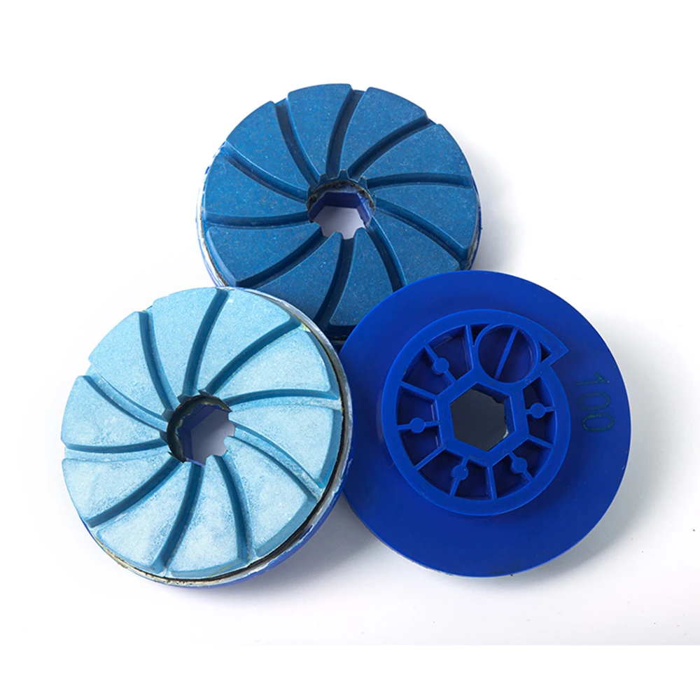 100mm Snail Lock Diamond Granite Marble Buffing Stone Marble Polishing Pads Concrete Floor Polishing Pad Edge Grinding Wheel