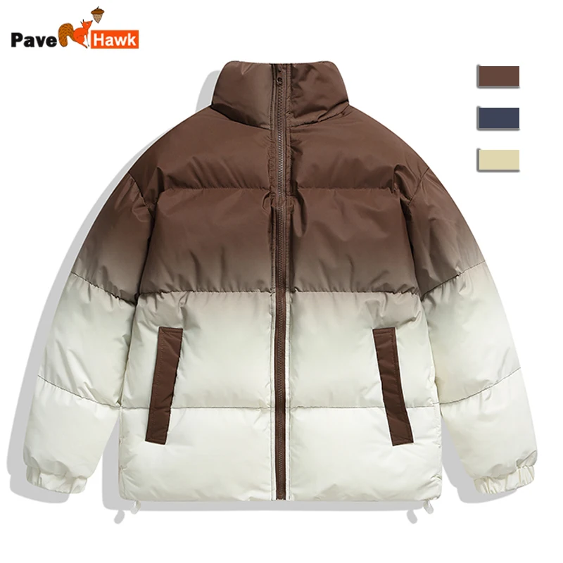 

Парка Мужская/женская зимняя с воротником-стойкой и хлопковой подкладкой