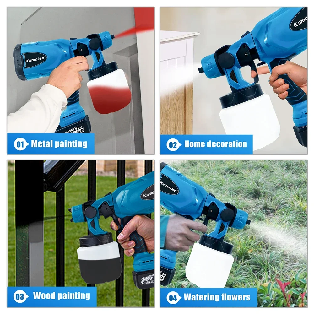 Kamolee 800 мл беспроводной электрический распылитель краски бытовой