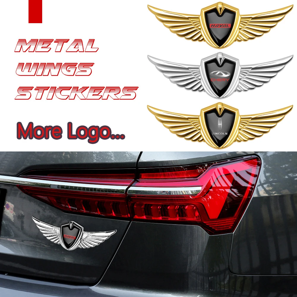

Car Metal Emblem 3D Three-dimensional Wings Side Mark Body Trunk Stickers For SEAT Ibiza Leon Cupra E-Racer Ateca Formentor FR