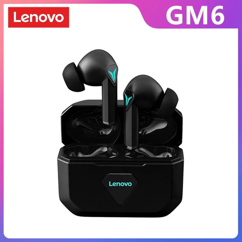

Игровые наушники Lenovo GM6 TWS Bluetooth 5,0, беспроводные наушники с низкой задержкой, 13 мм Динамический драйвер, стерео, водонепроницаемые с микрофон...